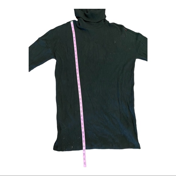 GAP Maternity Ribbed Sweater Turtleneck DRESS Black MEDIUM - Picture 3 of 4